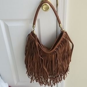 Brown Fringed Bag